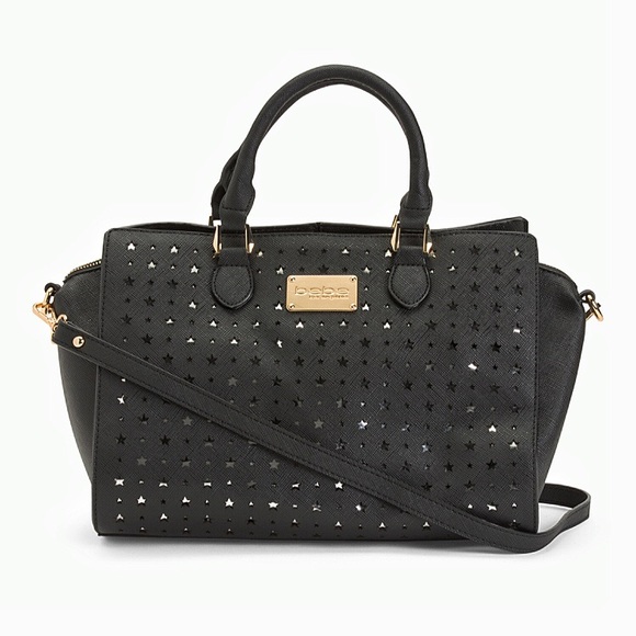bebe Handbags - Bebe Trinity Large Satchel NEW Multi-Way Bag Black